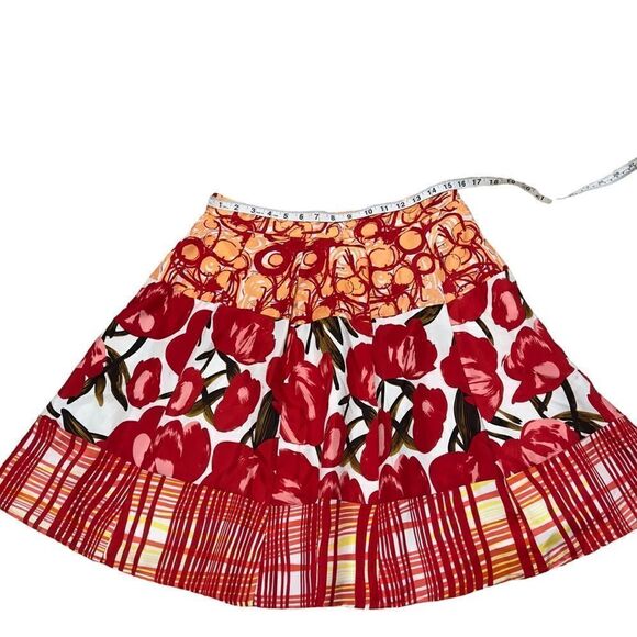 Peter Nygard Tulip Print Pleated Mini Skirt Size 6 - Picture 4 of 10